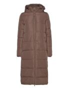 Onlanna X Long Hood Puffer Coat Otw Fôret Kåpe Brown ONLY