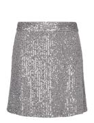 Glittabzmolana Skirt Kort Skjørt Silver Bzr