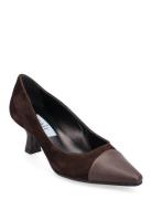 Tip Low Pump Shoes Heels Pumps Classic Brown Apair