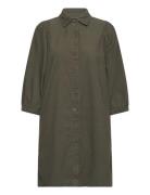 Kaeva Corduroy Dress Kort Kjole Khaki Green Kaffe