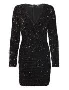 Sequin Dress Kort Kjole Black Gina Tricot