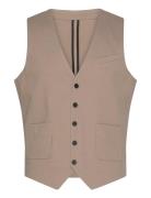 Superflex Knitted Waistcoat Dressvest Beige Lindbergh