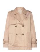 Mmsilma Short Trenchcoat Trench Coat Kåpe Beige MOS MOSH