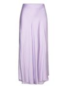 Skirts Light Woven Knelangt Skjørt Purple Esprit Casual