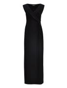 Jersey Off-The-Shoulder Gown Maxikjole Festkjole Black Lauren Ralph La...