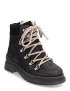 Boots - Flat - With Lace And Zip Vinterstøvletter Med Snøring Black AN...