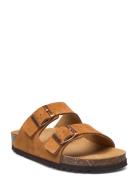 Sl Josephine Suede Flate Sandaler Brown Scholl