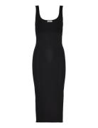 Sensual Knitted Bodycon Dress Knelang Kjole Black Calvin Klein