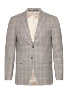 Slhslim-Neil Sand Check Blz B Suits & Blazers Blazers Single Breasted ...