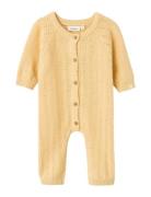 Nbfdaimo Loose Knit Suit Lil Langermet Bodysuit Yellow Lil'Atelier