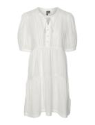 Vmnatali 2/4 Lace Short Dress Wvn Ga Spe Kort Kjole White Vero Moda