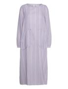 Lucasll Midi Dress Ls Knelang Kjole Purple Lollys Laundry