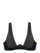 Anloga Bikini Top Swimwear Bikinis Bikini Tops Wired Bikinitops Black ...