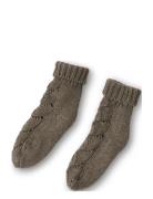 Ardette Knitted Pointelle Socks 22-24 Sokker Strømper Brown That's Min...