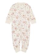 Pyjamas Small Flowers Pyjamas Sie Jumpsuit Cream Lindex