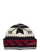 Wool Blend-Snowflake Hat Accessories Headwear Beanies Black Polo Ralph...