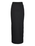 Q-Nova Cut Out Skirt Langt Skjørt Black Calvin Klein