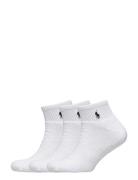 Quarter Sock 3-Pack Ankelsokker Korte Strømper White Polo Ralph Lauren...