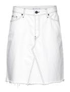 Dnm Rw A-Line Skirt Ecru Knelangt Skjørt White Tommy Hilfiger