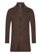 Bs Portmore Slim Fit Coat Ullfrakk Frakk Brown Bruun & Stengade