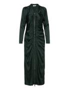 Cmmerryshine-Solid-Dress Knelang Kjole Green Copenhagen Muse