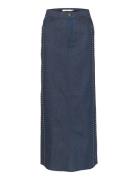 Rockiegz Hw Long Skirt Langt Skjørt Navy Gestuz