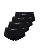 Pclogo Lady 4 Pack Solid Noos Bc Hipstertruse Undertøy Black Pieces