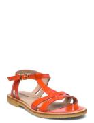 Sandals - Flat Flate Sandaler Red ANGULUS