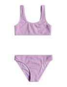 Aruba Rg Bralette Set Bikini Purple Roxy