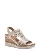 Women Sandals Sko Wedge Cream Tamaris