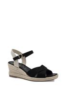 Women Sandals Sko Wedge Black Tamaris