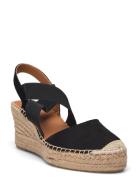 Espadrilles Sko Wedge Black Billi Bi