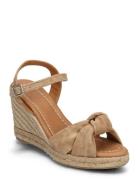 Espadrilles Sandal Med Hæl Espadrilles Beige Billi Bi