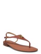 Burnished Calf-Ellington-Sn-Csl Flate Sandaler Brown Lauren Ralph Laur...