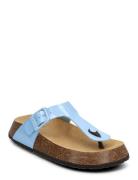 Sl Anais 24 Pu Leather Flate Sandaler Blue Scholl