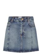 Sparkle Denim Kort Skjørt Blue Ganni