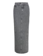 Rhinest Denim Skirt Langt Skjørt Grey ROTATE Birger Christensen