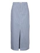 Onlmerle Hw Lon Slit Stripe Skirt Cc Pnt Langt Skjørt Blue ONLY