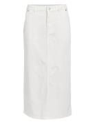 Objtalia Hw Twill Skirt 132 Knelangt Skjørt White Object