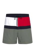 Medium Drawstring Badeshorts Green Tommy Hilfiger