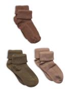 Baby Sock Rib Socks & Tights Baby Socks Brown Minymo