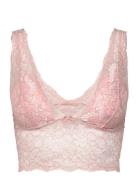 Nicole Bra Top Lurex Lingerie Bras & Tops Soft Bras Bralette Pink Miss...