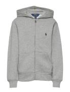 Cotton-Blend-Fleece Hoodie Tops Sweat-shirts & Hoodies Hoodies Grey Ra...