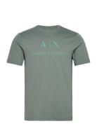 T-Shirt Tops T-shirts Short-sleeved Green Armani Exchange