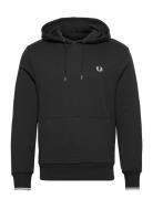 Tipped Hooded Sweatsh Tops Sweat-shirts & Hoodies Hoodies Black Fred P...