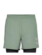 Hmlmt Force 2 In 1 Shorts Sport Shorts Sport Shorts Green Hummel