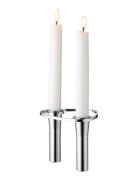 Lind Curve Lysestage Dobbelt Modul Forkromet Home Decoration Candlesti...