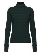 Rib Mock Slim Stripe L\S Wmn Tops Knitwear Turtleneck Green G-Star RAW