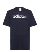 M Lin Sj T Sport T-shirts Short-sleeved Navy Adidas Sportswear