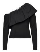 Jiliagz Blouse Tops Blouses Long-sleeved Black Gestuz